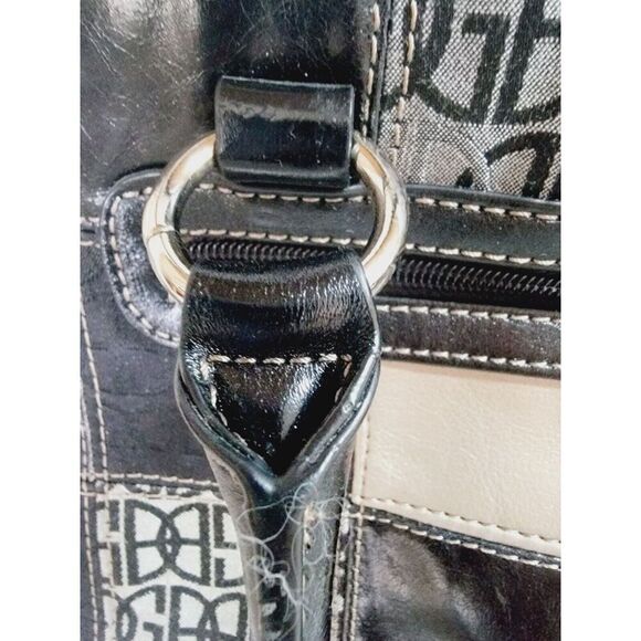 Giani Bernini Handbag Shoulder Tote Purse Neutral Colors Checkered 14x10 - Picture 6 of 16